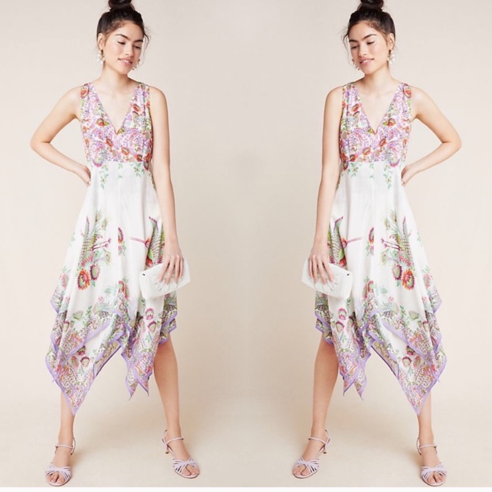Anthropologie Analise Floral Midi Dress